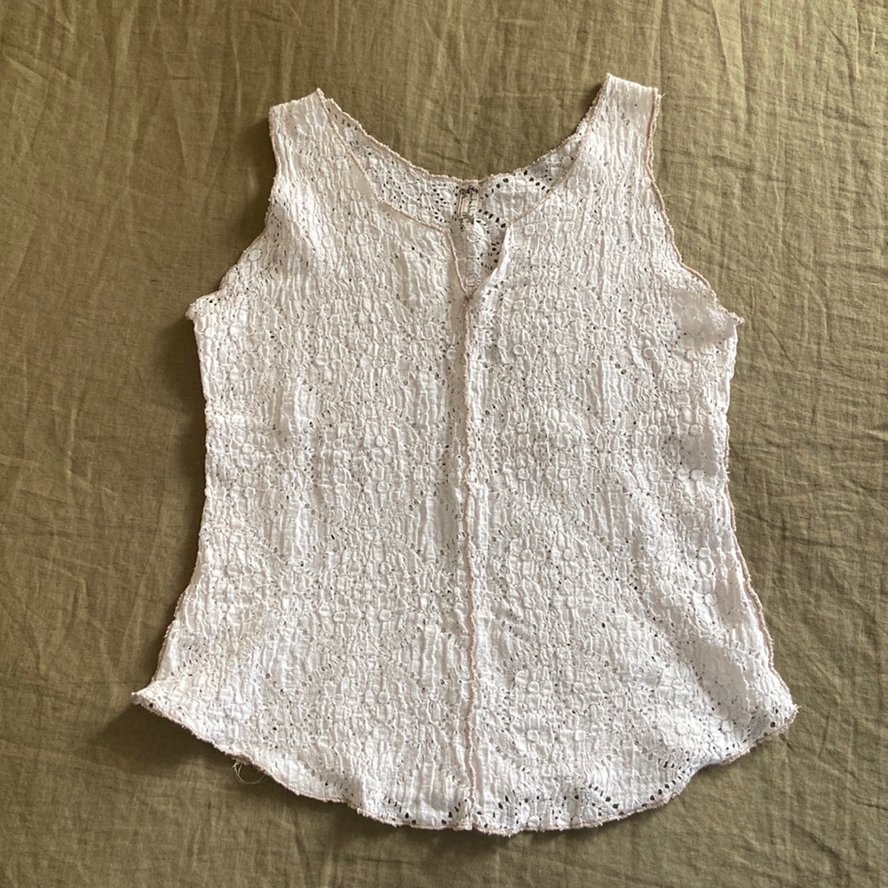 White Lace Free People Top